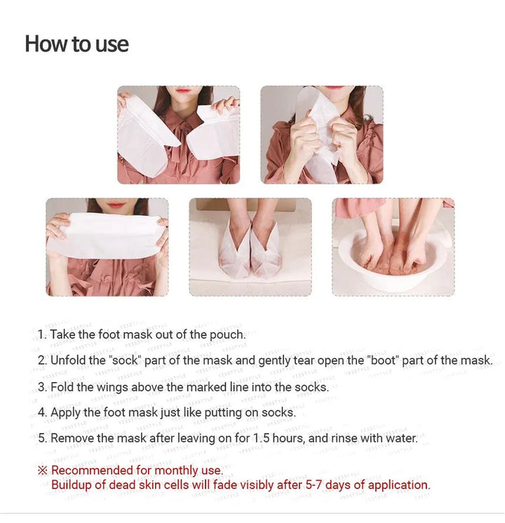 Purederm Advanced Exfoliating Foot Peeling Mask for Silky Soft Feet, 1 Pair
