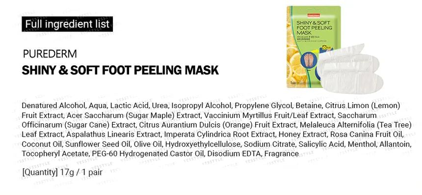 Purederm Advanced Exfoliating Foot Peeling Mask for Silky Soft Feet, 1 Pair