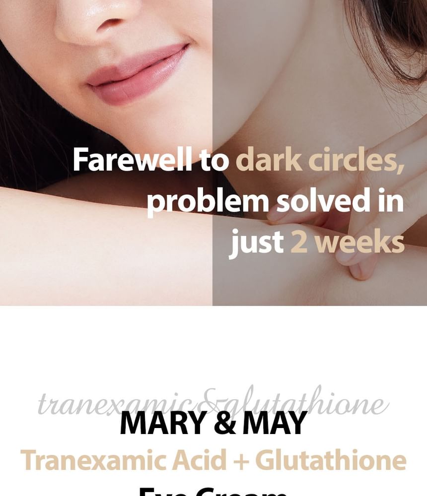 Mary&May K-Beauty Tranexamic Acid Glutathione Eye Cream Bulk Box 40-Pack