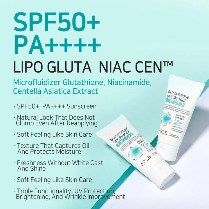APLB Glutathione Niacinamide Sunscreen SPF50+ PA++++ 40ml