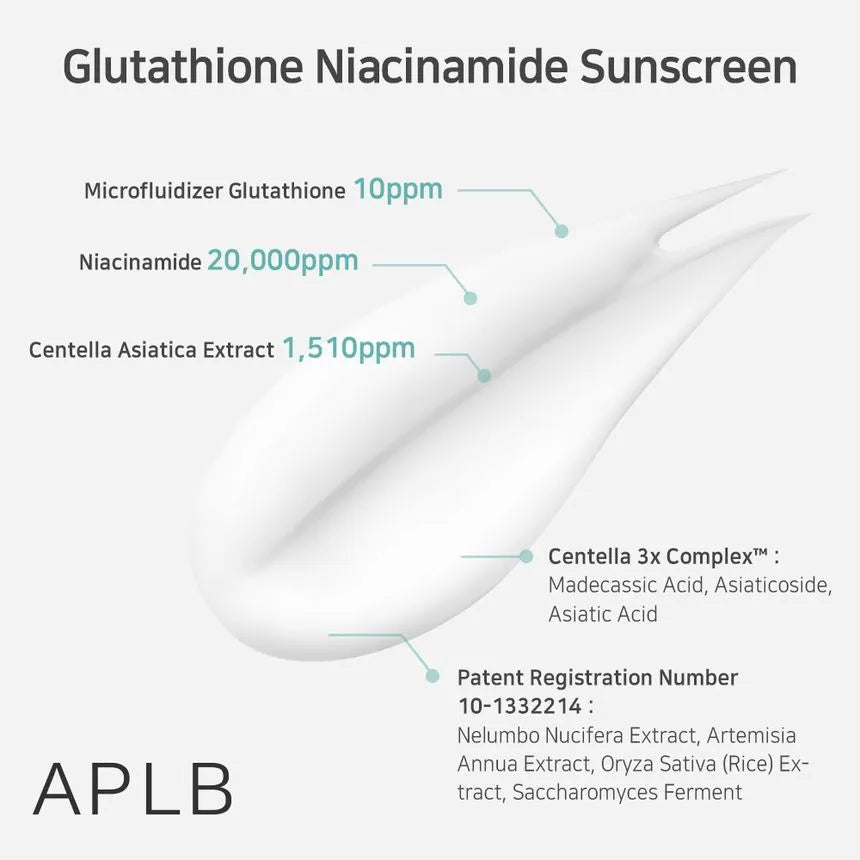 APLB Glutathione Niacinamide Sunscreen SPF50+ PA++++ 40ml