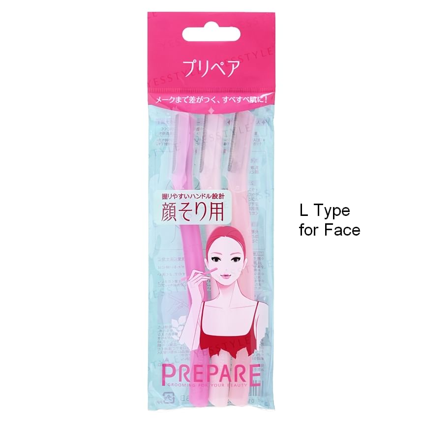 Shiseido Prepare Face & Body T-Type Razors for Smooth Skin - 3 Pcs