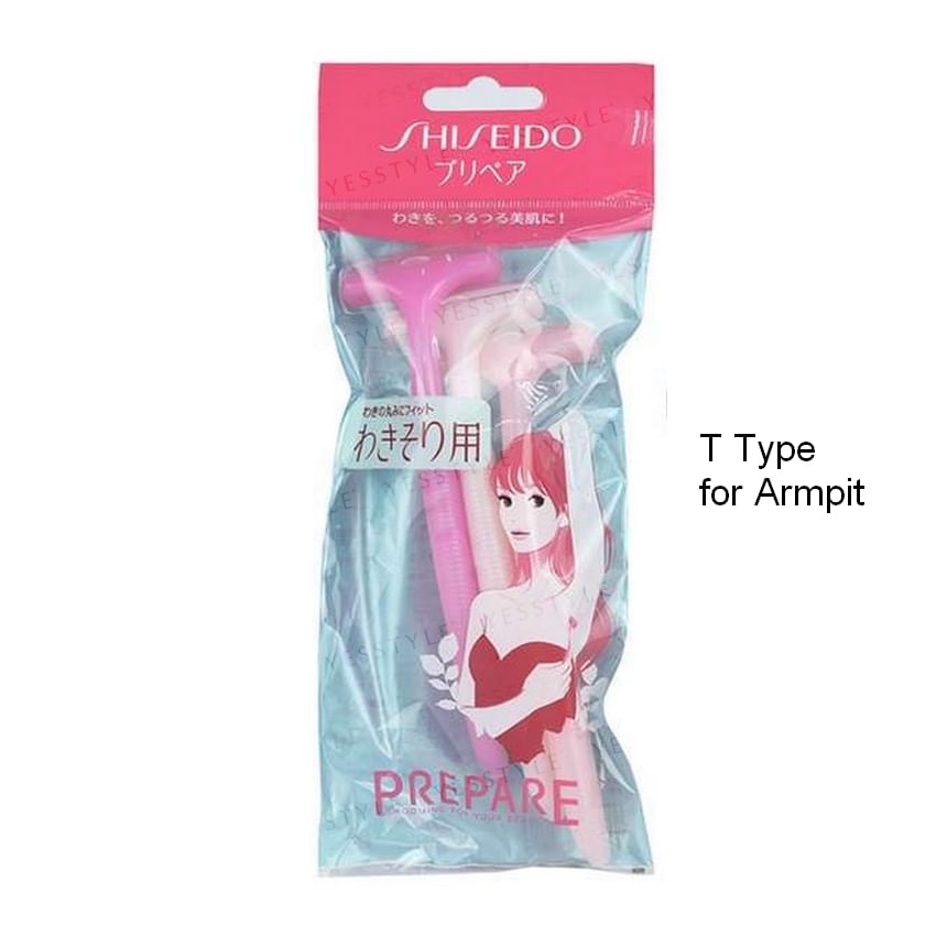 Shiseido Prepare Face & Body T-Type Razors for Smooth Skin - 3 Pcs