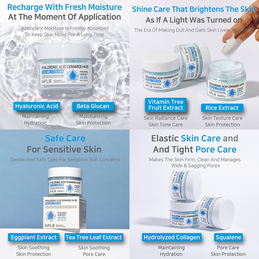 APLB - Hyaluronic Acid Ceramide HA B5 Facial Cream