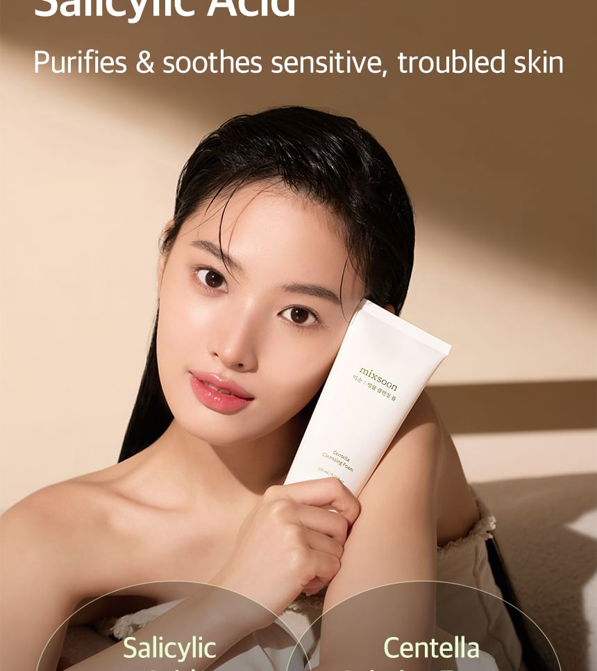 Mixsoon Centella Calming Foam Cleanser for Sensitive Skin (5.07 fl oz)