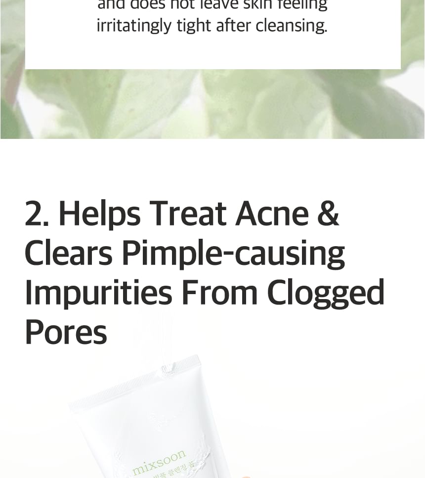 Mixsoon Centella Calming Foam Cleanser for Sensitive Skin (5.07 fl oz)