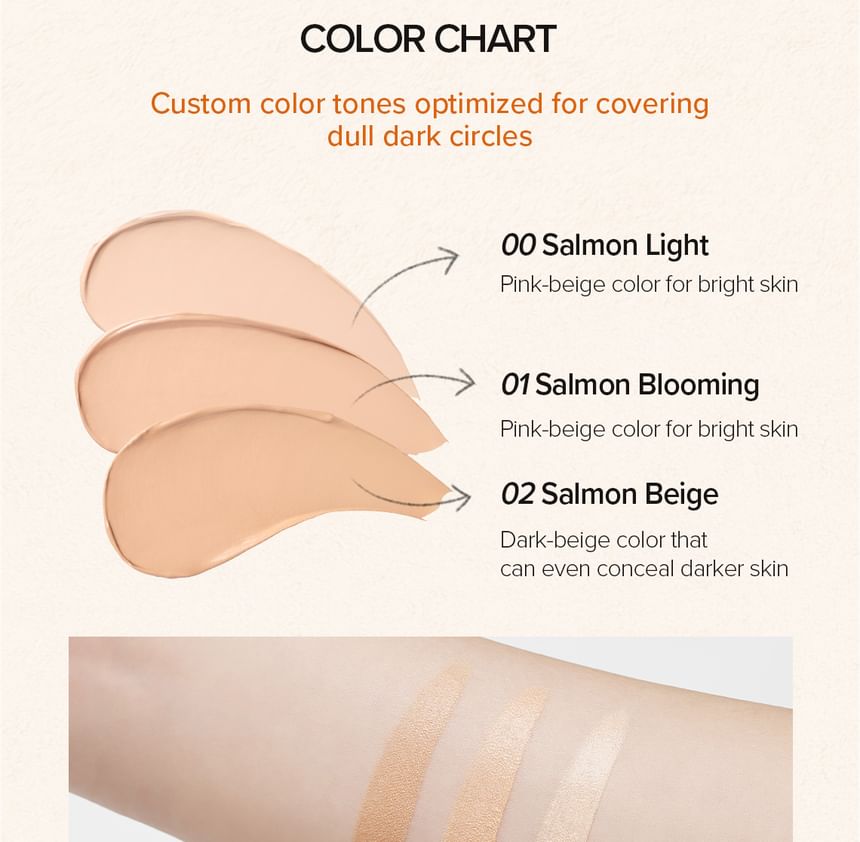 SKINFOOD Salmon Dark Circle Concealer Cream K-Beauty Eye Brightener