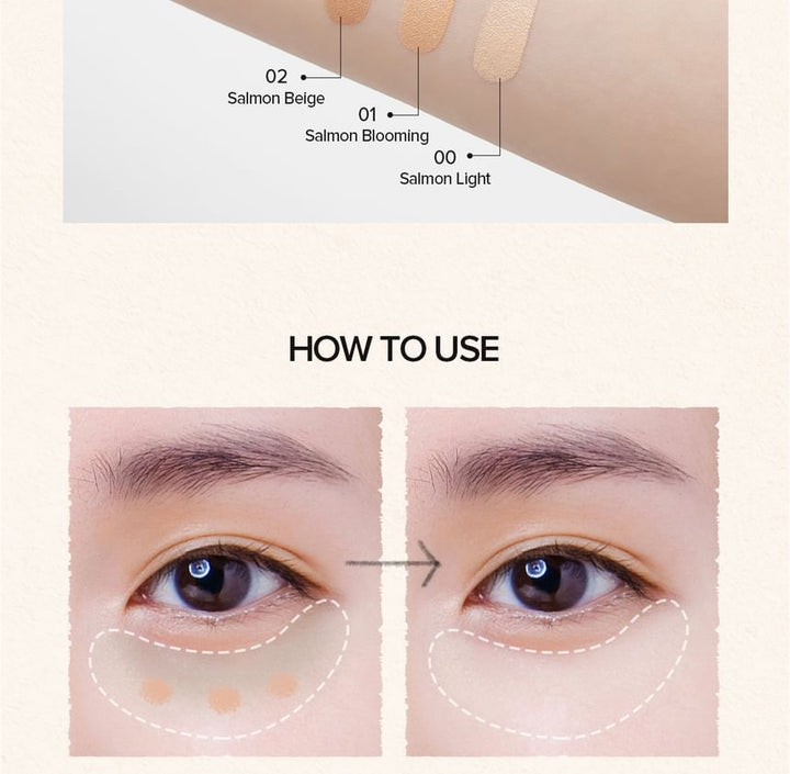 SKINFOOD Salmon Dark Circle Concealer Cream K-Beauty Eye Brightener