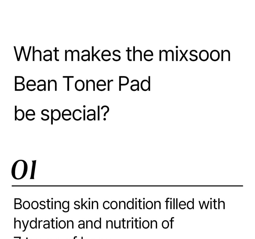 Mixsoon Bean Toner Pads: Hydrating, Exfoliating, and Skin-Balancing Treatment