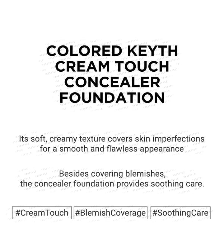 KEYTH - Cream Touch Concealer Foundation - 2 Colors