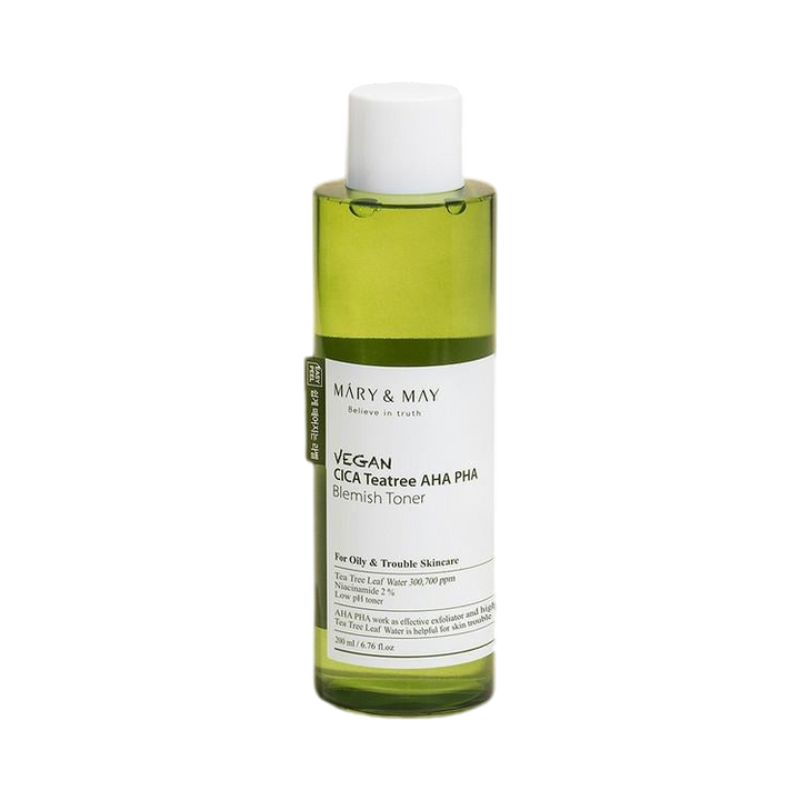 [MARY&MAY] Vegan CICA Tea Tree AHA PHA Toner - 200ml