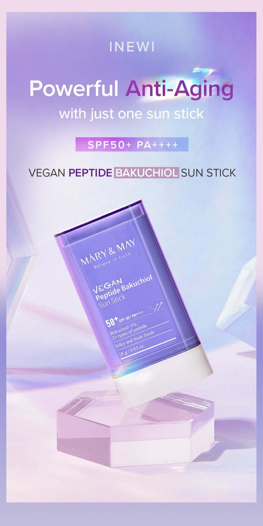 Vegan Peptide Bakuchiol Sun Stick SPF50+