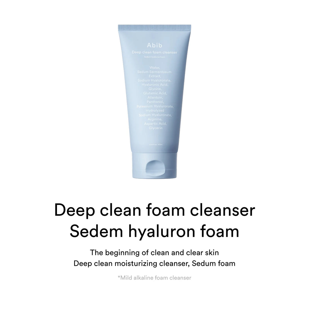Abib - Deep Clean Foam Cleanser - Sedum Hyaluron Foam - 150 ml