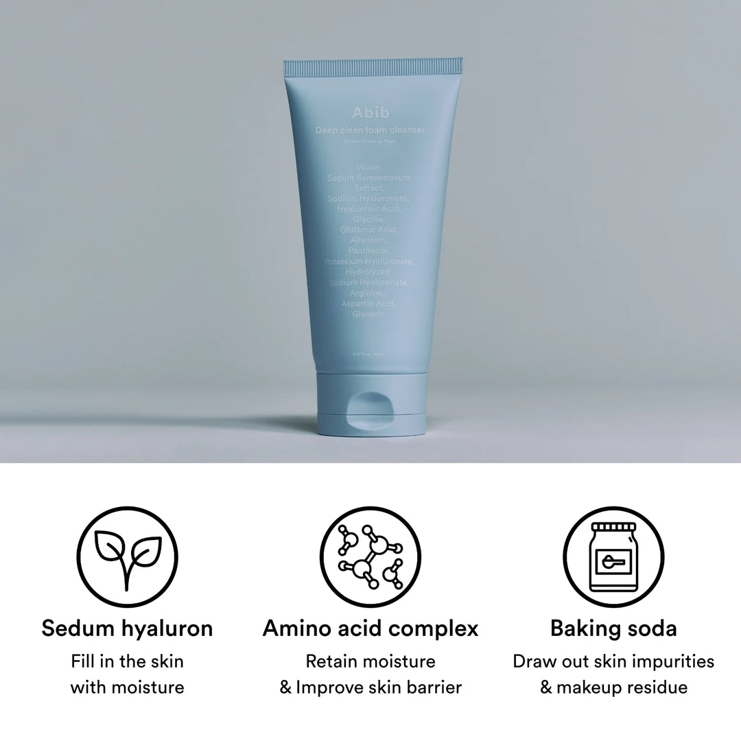 Abib - Deep Clean Foam Cleanser - Sedum Hyaluron Foam - 150 ml