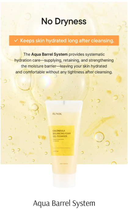 IUNIK - Calendula Balancing Foam Gel Cleanser 150ml