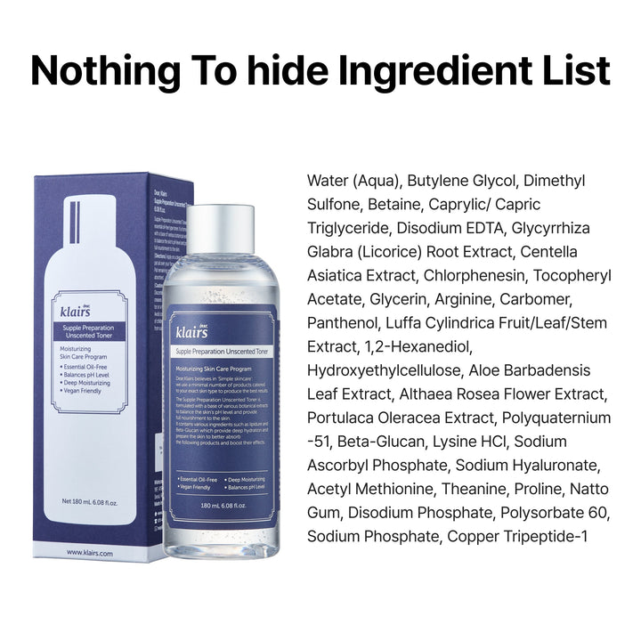 Supple Preparation Unscented Toner