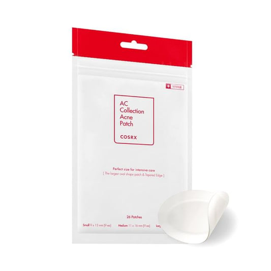 COSRX AC Collection Acne Patches: Invisible Hydrocolloid Spot Treatment, 26 Oval Patches
