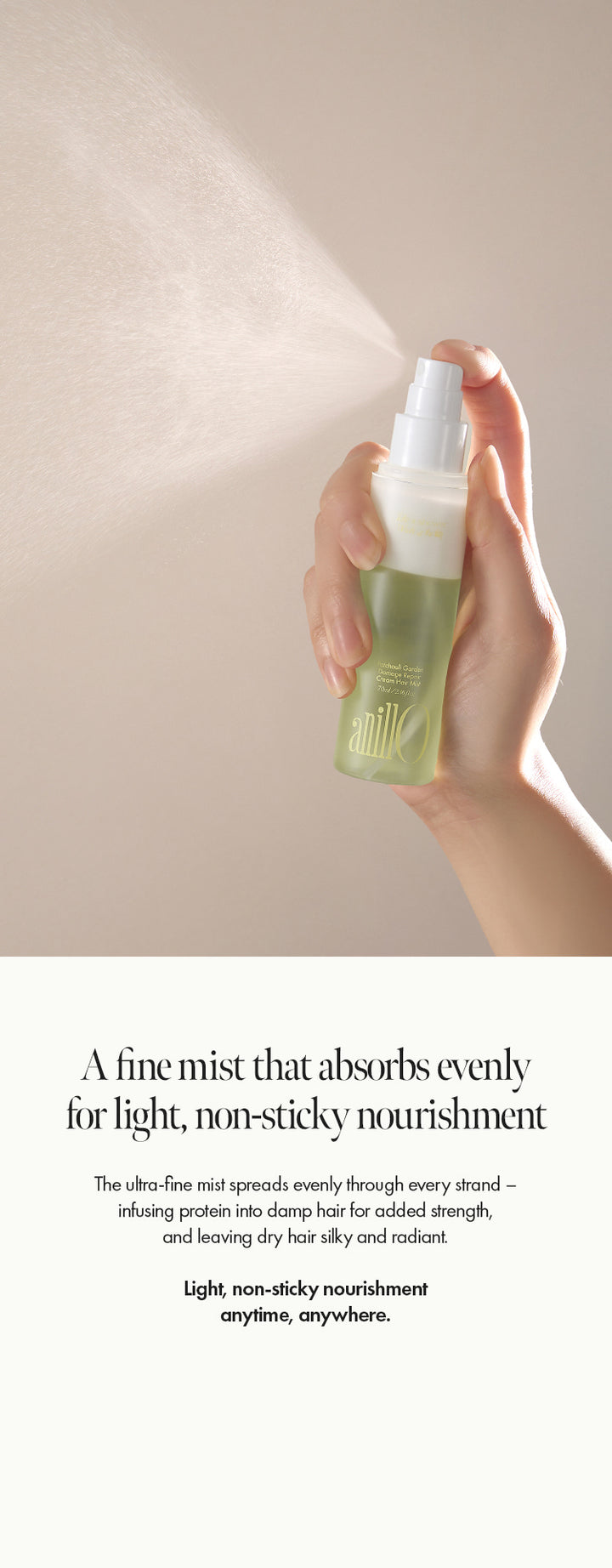 Patchouli GardenDamage RepairCream Hair Mist - ANILLO