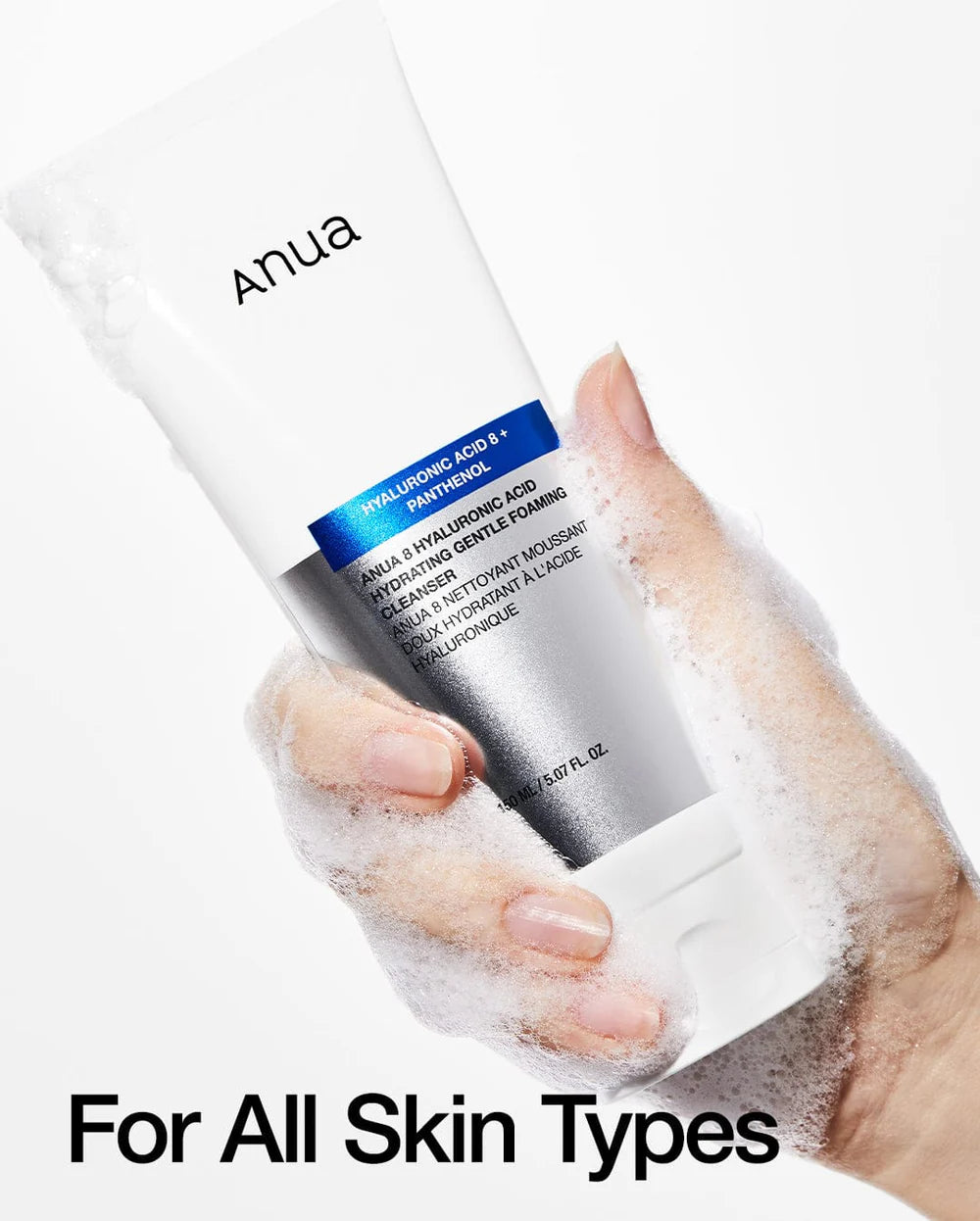 Anua - Nettoyant Moussant Doux Hydratant aux 8 Acides Hyaluroniques - 150 ml
