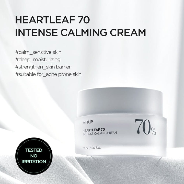 Anua - Heartleaf 70 Intense Calming Cream - 50 ml