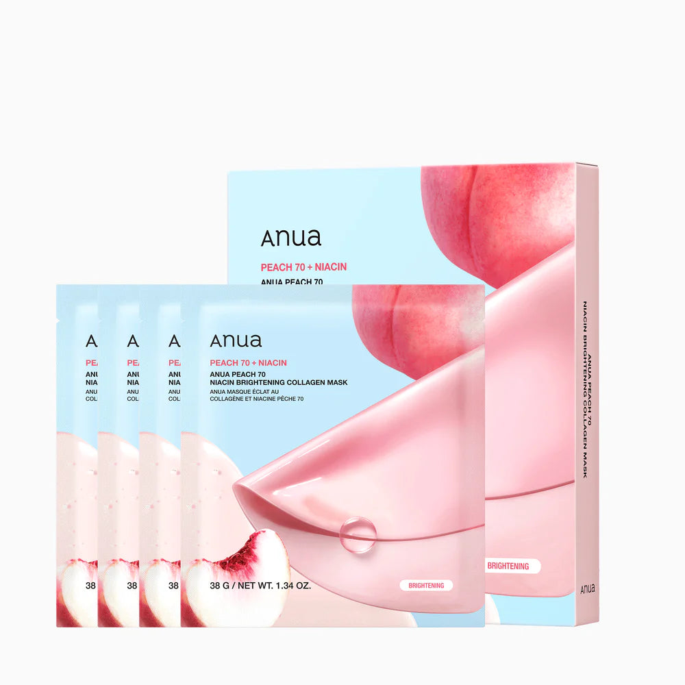 ANUA - PEACH 70 NIACIN BRIGHTENING COLLAGEN MASK [4EA]