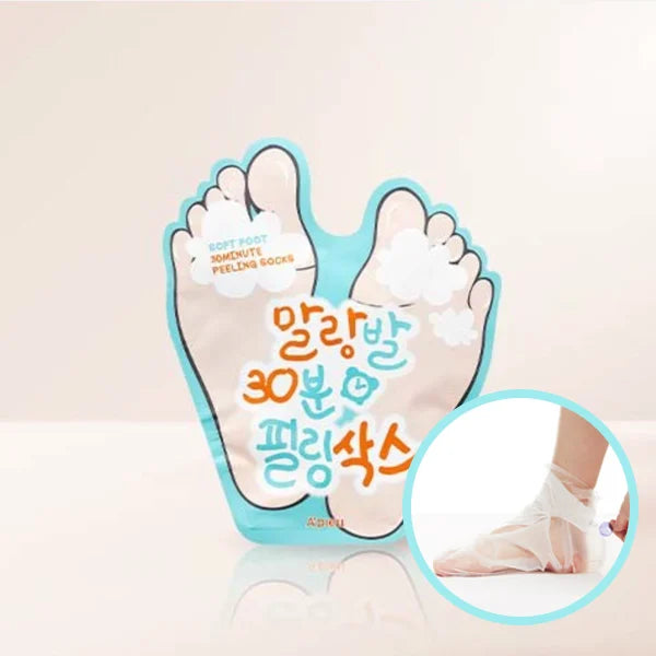 A'PIEU - Soft Foot 30 Minute Peeling Socks, chaussettes peeling 1 paire