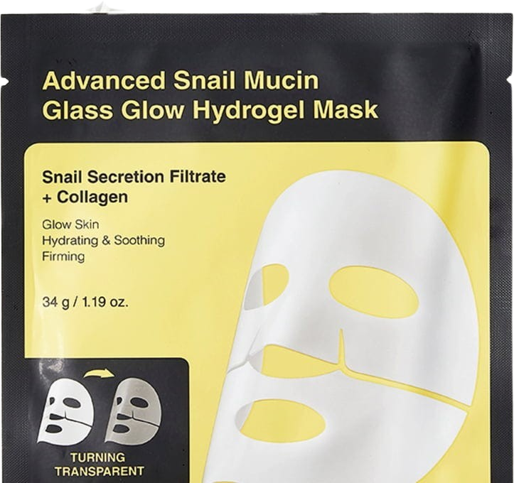 Advanced Snail Mucin Glass Glow Hydrogel Mask, 1 pc