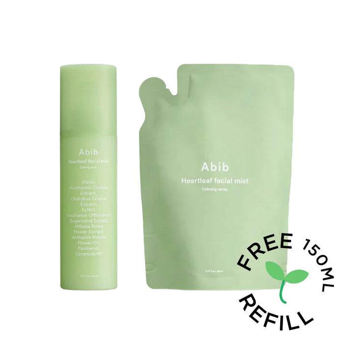 Abib - Heartleaf facial mist calming spray 150ml + re150ml