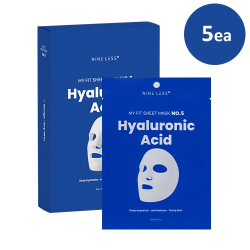 NINELESS - My Fit Sheet Mask No.5 Hyaluronic Acid - 5 ea
