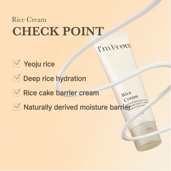 I'M From Rice Cream Hydrating Face Moisturizer with Rice Water & Ceramide 1.69 oz Rice 8809525936205